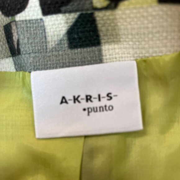 Akris Punto Women's Multicolor Long Sleeve Zip Up Blazer Sz 12 (EUR 42) - Picture 5 of 8